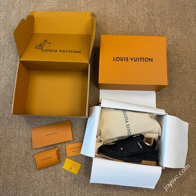 LV Trainer Black Gum Sole LOUIS VUITTON
