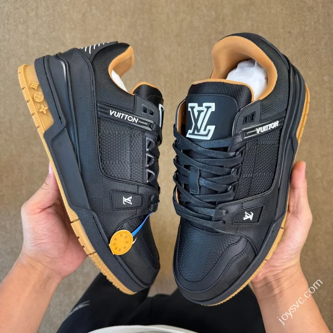 LV Trainer Black Gum Sole LOUIS VUITTON