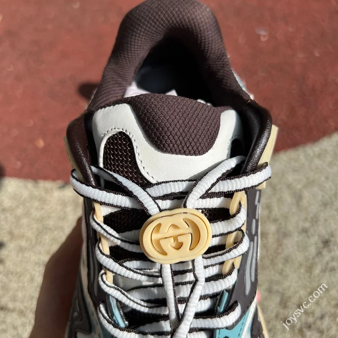 GUCCI Round Toe Drawstring 2.0 Grey Brown Blue