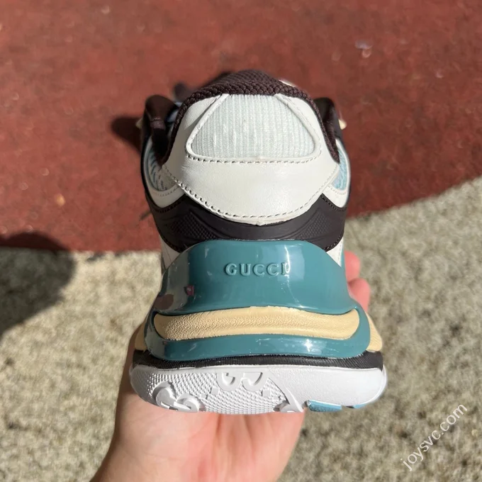 GUCCI Round Toe Drawstring 2.0 Grey Brown Blue