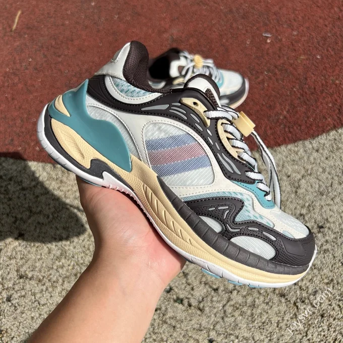 GUCCI Round Toe Drawstring 2.0 Grey Brown Blue