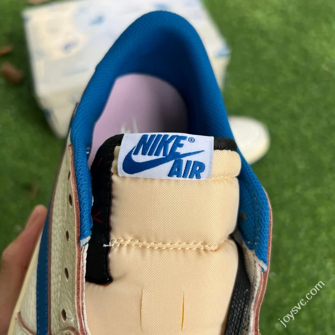T1 Pure Original AJ1 Travis Scott x Fragment Design Low Top White Blue DM7866-104