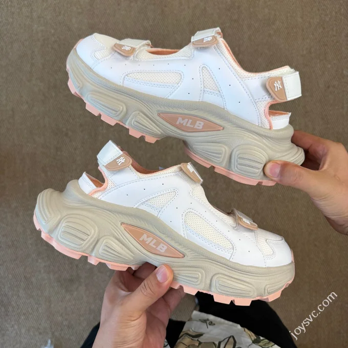 MLB Streamline Sandals Beige Pink 3ASDW0153 (GP004)