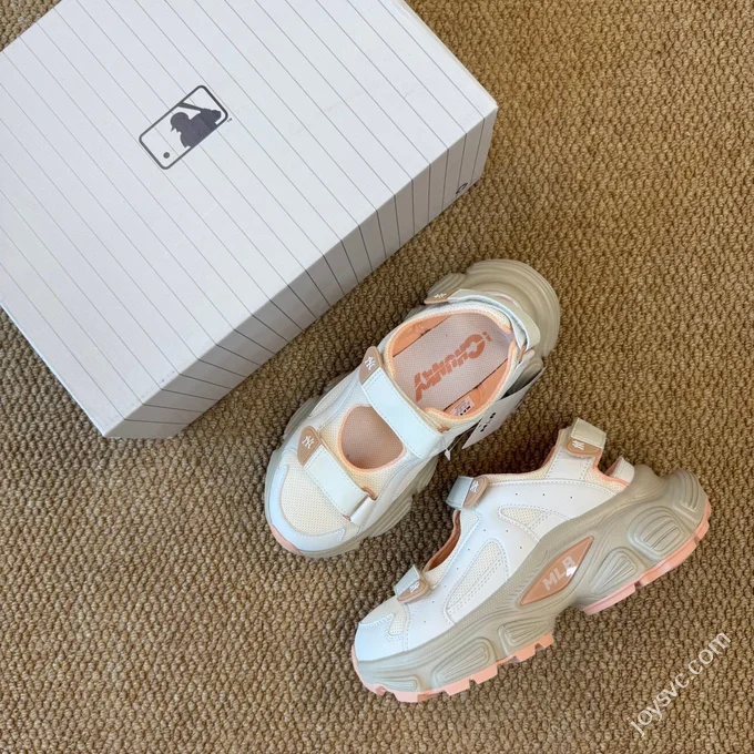 MLB Streamline Sandals Beige Pink 3ASDW0153 (GP004)