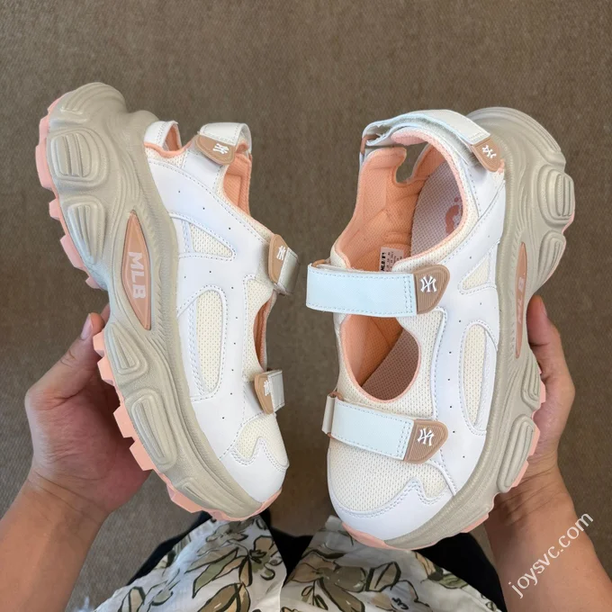 MLB Streamline Sandals Beige Pink 3ASDW0153 (GP004)
