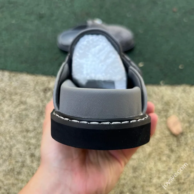 LV Half-Slipper Grey LOUIS VUITTON Cosy Comfort Denim Mules