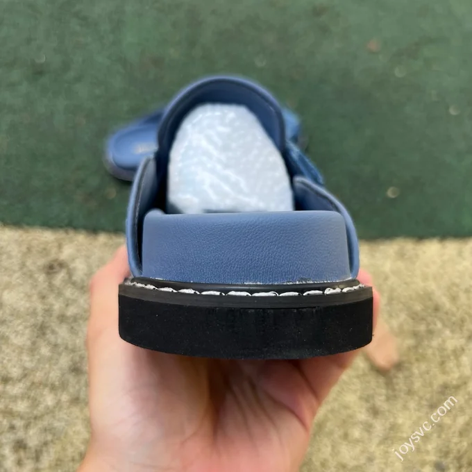 LV Half-Slipper Blue LOUIS VUITTON Cosy Comfort Denim Mules