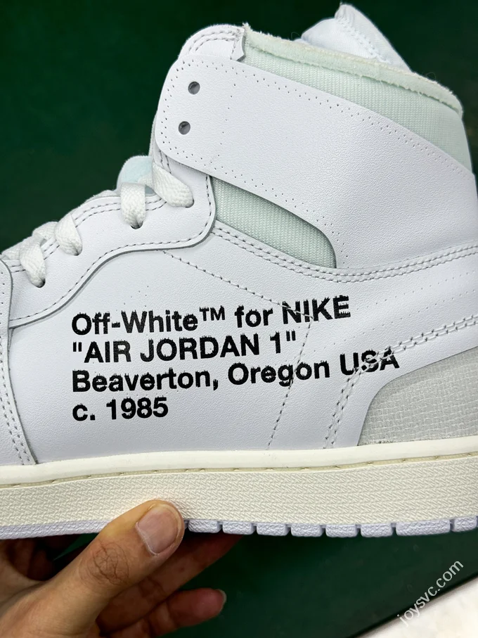 LJR Version AJ1 OFF-WHITE European Exclusive White AA3384-101