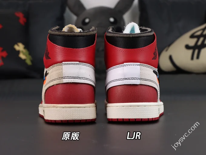 LJR VS ZP Original Air Jordan 1 OFF-WHITE Chicago White Red