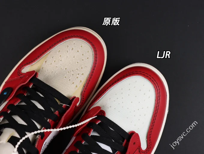LJR VS ZP Original Air Jordan 1 OFF-WHITE Chicago White Red