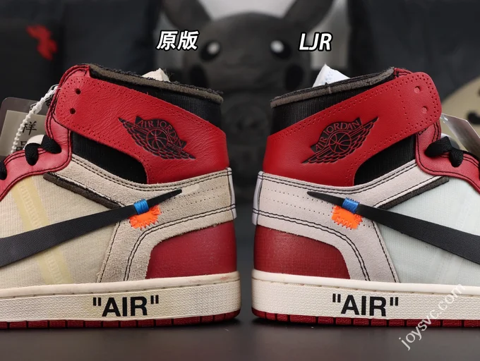 LJR VS ZP Original Air Jordan 1 OFF-WHITE Chicago White Red