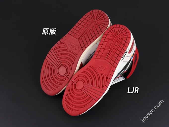 LJR VS ZP Original Air Jordan 1 OFF-WHITE Chicago White Red