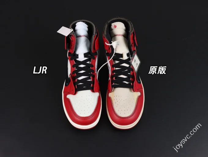 LJR VS ZP Original Air Jordan 1 OFF-WHITE Chicago White Red