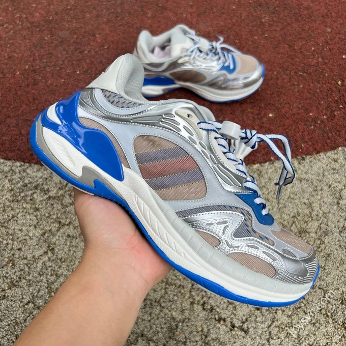 GUCCI Round Toe Drawstring 2.0 Silver Blue