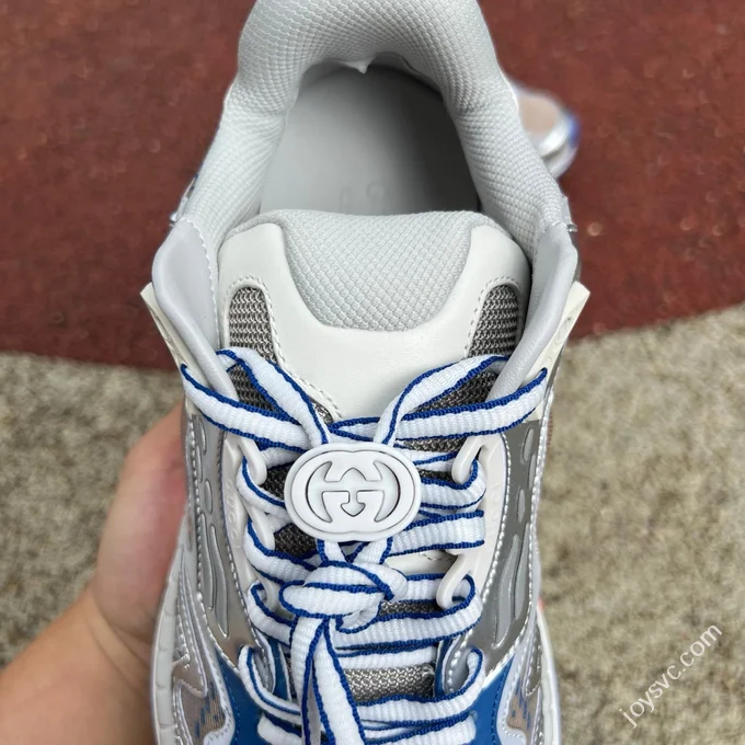 GUCCI Round Toe Drawstring 2.0 Silver Blue