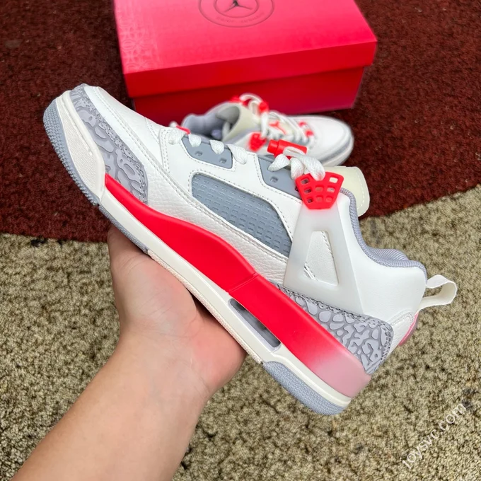 Jordan Spizike OG White Grey Red Elephant Print HF8827-100