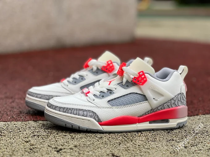 Jordan Spizike OG White Grey Red Elephant Print HF8827-100
