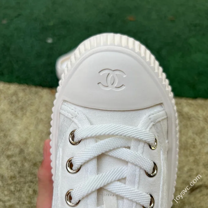 Chanel Half-Slipper Pure White