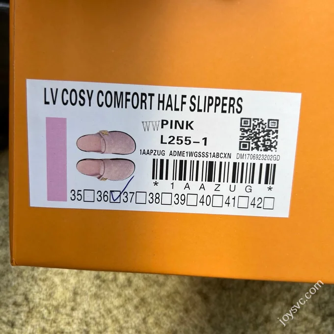 LV Half-Slipper Pink LOUIS VUITTON Cosy Comfort Denim Mules