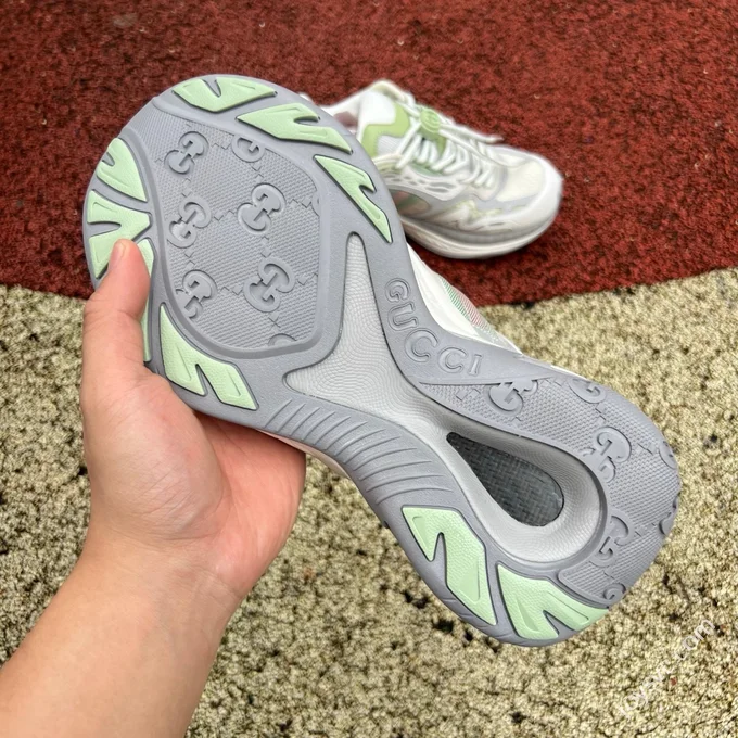 GUCCI Round Toe Drawstring 2.0 Grey Green