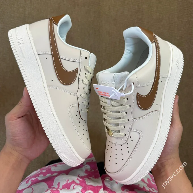 3A Pure Original Air Force 1 AF1 Light Beige Sneakers IB8865-221