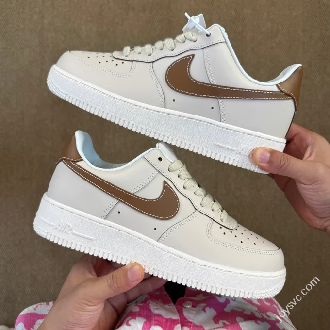 3A Pure Original Air Force 1 AF1 Light Beige Sneakers IB8865-221