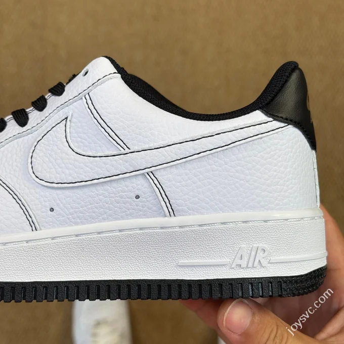 3A Pure Original Air Force 1 AF1 Black White Small Gold Hook Sneakers IB6543-101