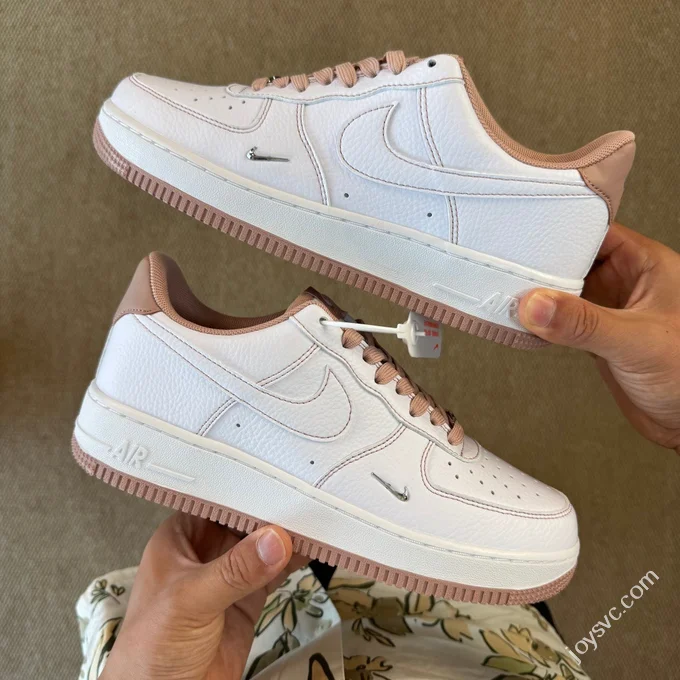 3A Pure Original Air Force 1 AF1 Small Hook White Pink Sneakers IB6543-100