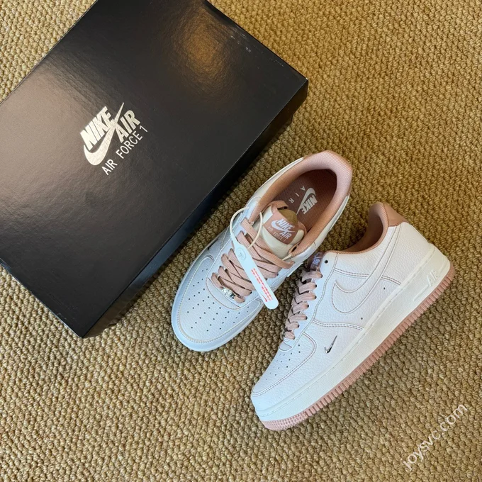 3A Pure Original Air Force 1 AF1 Small Hook White Pink Sneakers IB6543-100