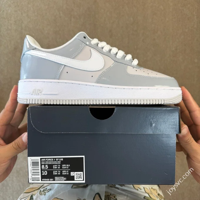 3A Pure Original Air Force 1 AF1 Grey Sneakers HV9405-001