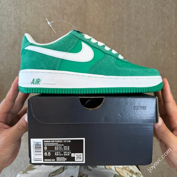 3A Pure Original Air Force 1 AF1 Suede Green White Sneakers IB6388-300