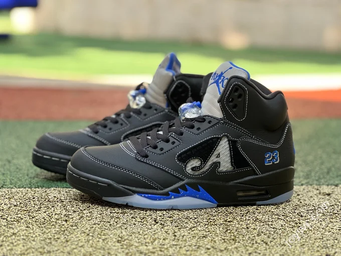 OG Pure Original Awake NY x Air Jordan 5 Black Blue DV4982-004