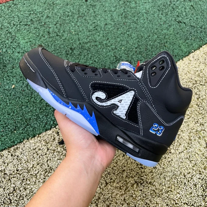 OG Pure Original Awake NY x Air Jordan 5 Black Blue DV4982-004
