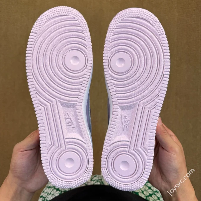 3A Pure Original Air Force 1 AF1 Patent Leather Light Purple Sneakers HV9405-500