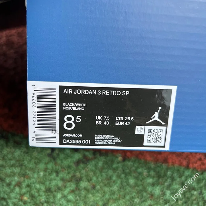 AJ3 Black White Lightning Fragment Collaboration DA3595-001