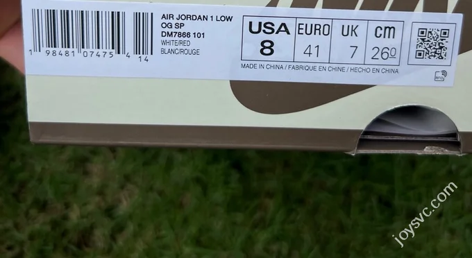 Pure Original AJ1 Travis Scott Low Top White Black Red DM7866-101