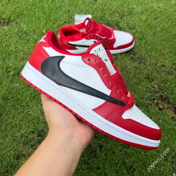 Pure Original AJ1 Travis Scott Low Top White Black Red DM7866-101