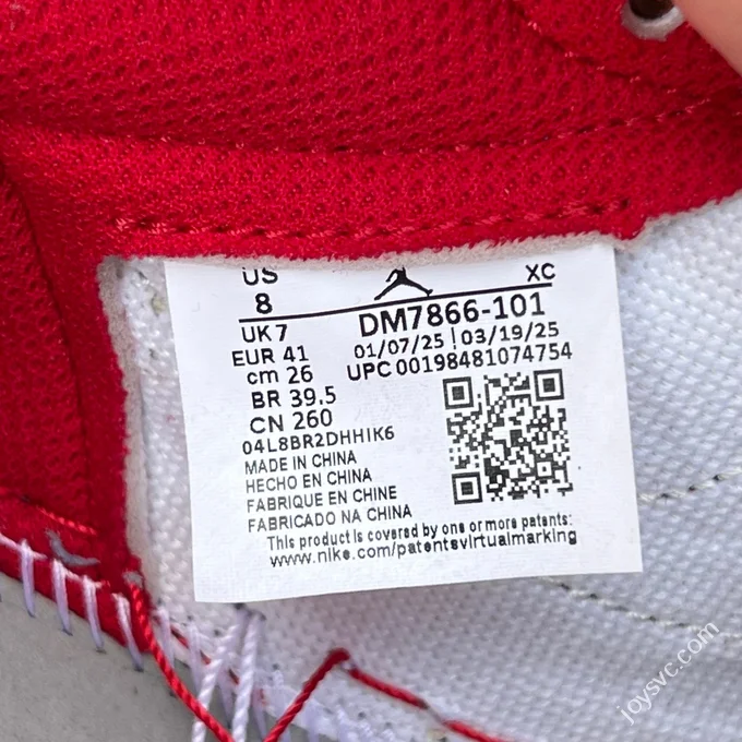 Pure Original AJ1 Travis Scott Low Top White Black Red DM7866-101