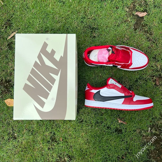Pure Original AJ1 Travis Scott Low Top White Black Red DM7866-101
