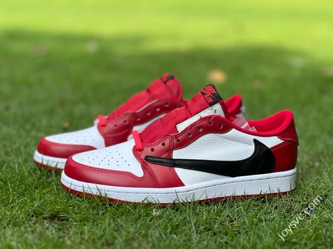 Pure Original AJ1 Travis Scott Low Top White Black Red DM7866-101