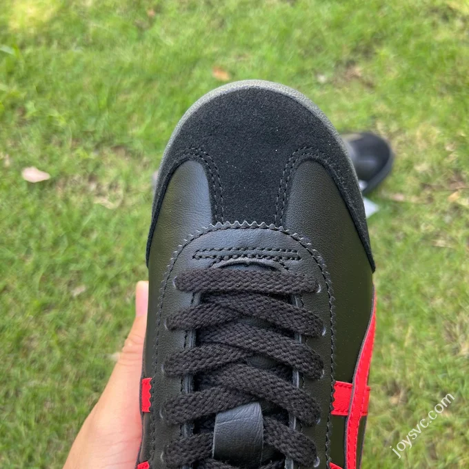 Y Pure Original Onitsuka Tiger Mexico 66 Black Red Leather