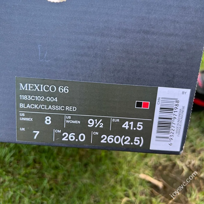 Y Pure Original Onitsuka Tiger Mexico 66 Black Red Leather