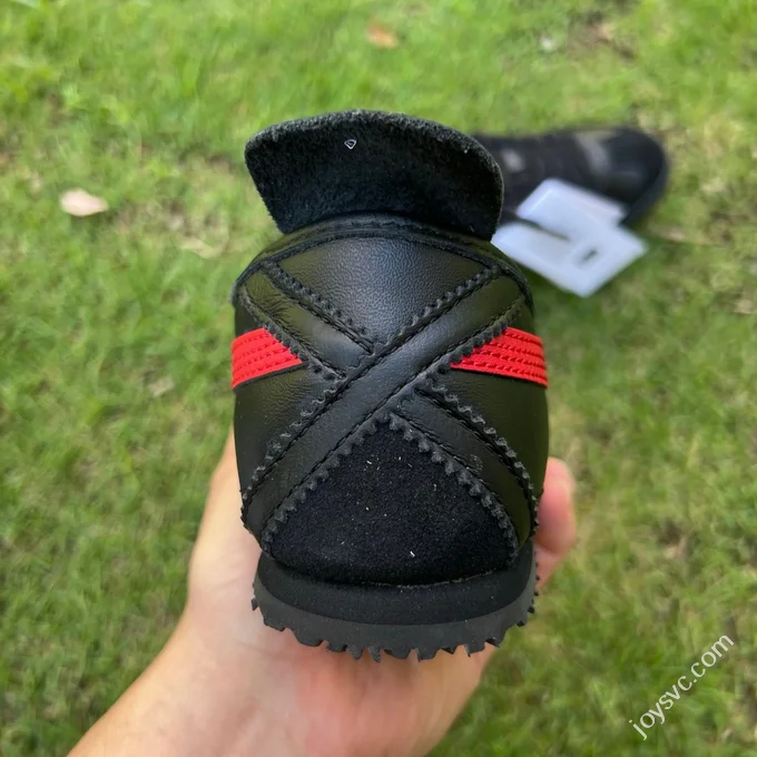 Y Pure Original Onitsuka Tiger Mexico 66 Black Red Leather
