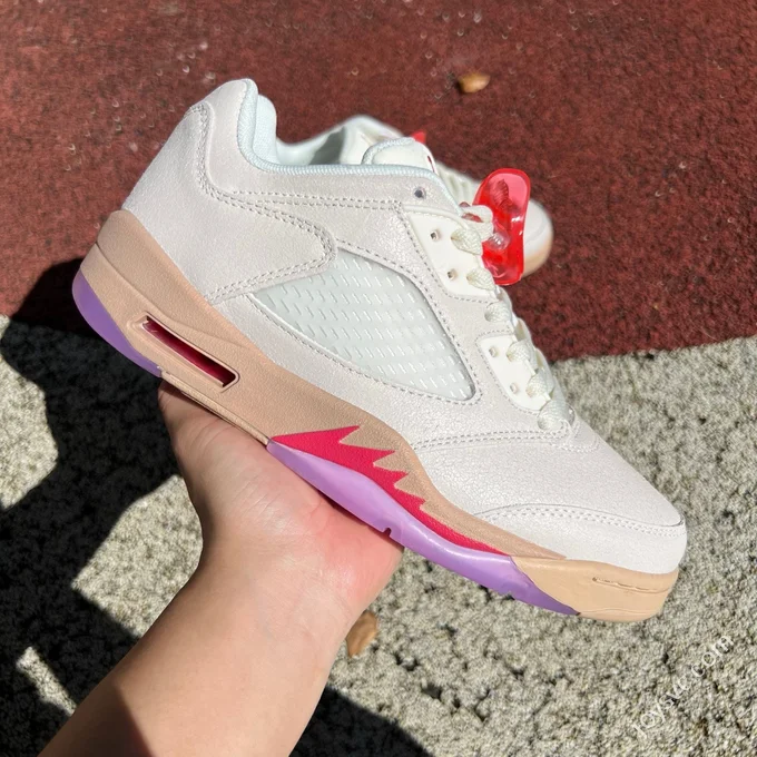 AJ5 Low Top Beige Brown Purple Red (GS) HJ5994-106