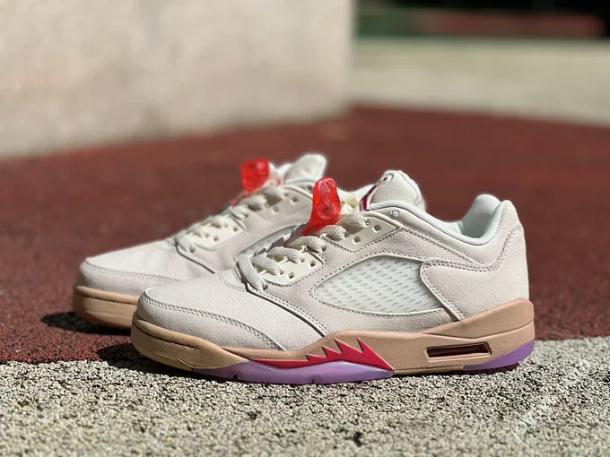 AJ5 Low Top Beige Brown Purple Red (GS) HJ5994-106