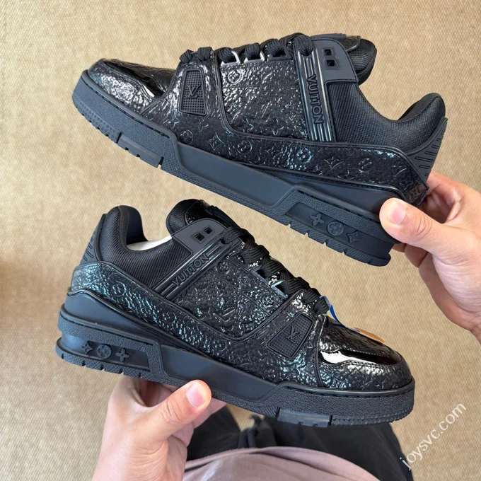 LV Black Samurai Patent Leather Meteor LOUIS VUITTON Trainer