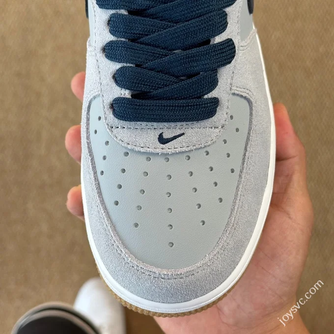 3A Pure Original Air Force 1 AF1 Suede Grey Blue Sneakers IB6388-003