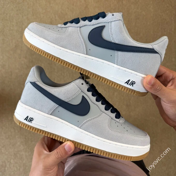 3A Pure Original Air Force 1 AF1 Suede Grey Blue Sneakers IB6388-003