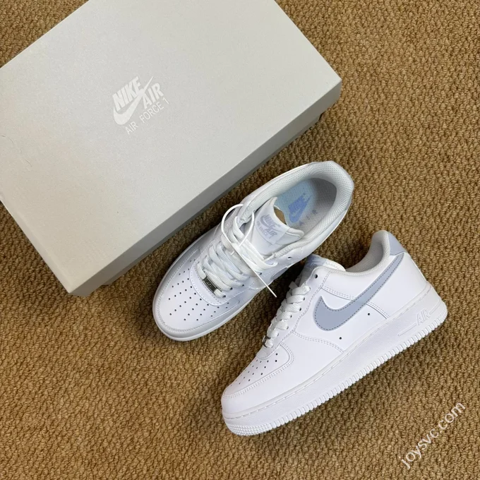 3A Pure Original Air Force 1 AF1 White Light Purple Hook Sneakers FJ4146-117
