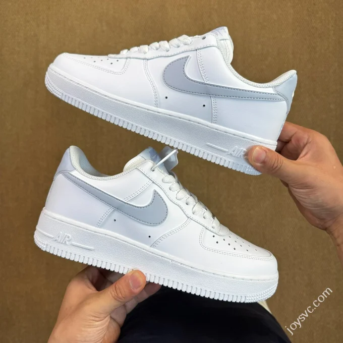 3A Pure Original Air Force 1 AF1 White Light Purple Hook Sneakers FJ4146-117
